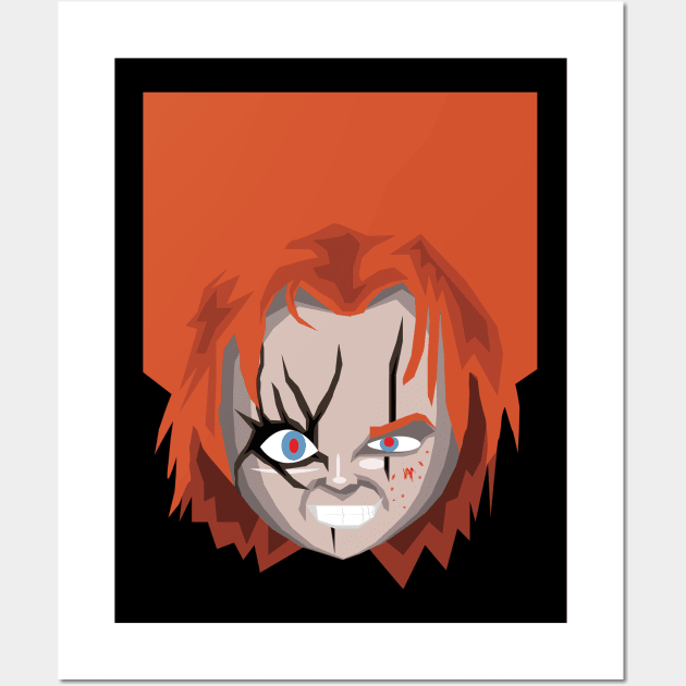 Horror movie Miss Chucky film cult  killer doll Wall Art by TEEWEB